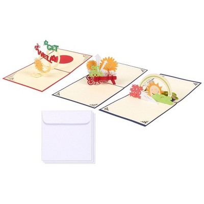 Best Paper Greetings 3-Pack Assorted Sympathy Cards  Pop-Up Greeting Cards Bulk with Envelopes 4.75x4.75 in