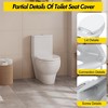 Elongated Toilet Cover with Integrated Toddler Insert and Quick-Release Hinges, Family-Friendly Potty Training Design - 4 of 4
