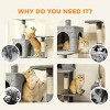 TopComfy Pet Tower Tall Multi Level Cat Climbing Tower with Scratching Surfaces and Elevated Perches for Active Cats, Gray, 19.69"*11.61"*24.8" - 3 of 4