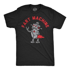 Mens Funny T Shirts Fart Machine Sarcastic Robot Graphic Novelty Tee For Men - Crazy Dog Men's T Shirt - 1 of 4