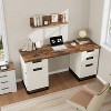 Coucheta 59 Inch Farmhouse Office Desk with 4 Drawers and Cabinet,Computer Desk for Home Office - 3 of 4