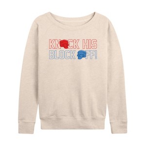 Women's - Rock 'Em Sock 'Em Robots - Knock His Block Off Lightweight French Terry Slouchy - 1 of 4