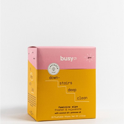 Busy Co. Glow Feminine Flushable Wipes - 15ct