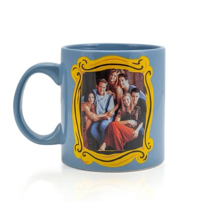 Silver Buffalo Friends Blue Coffee Mug | Friends Group In Monica's Frame | Cup Holds 20 Ounces