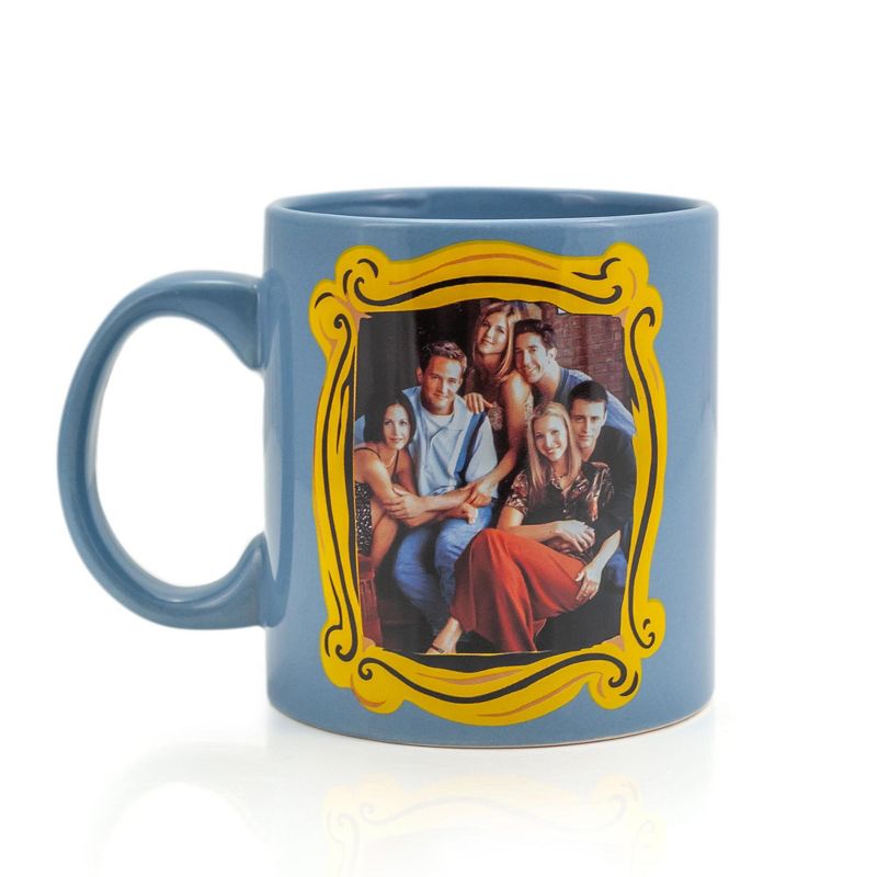 Silver Buffalo Friends Blue Coffee Mug | Friends Group In Monica's Frame | Cup Holds 20 Ounces, 1 of 7