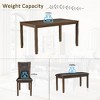 Lyngins 6-Piece Rustic Wooden Dining Set for 6 – Farmhouse Table, 4 Chairs & Bench, Faux Wood Grain Dining Table Set for Kitchen & Dining Room - 4 of 4
