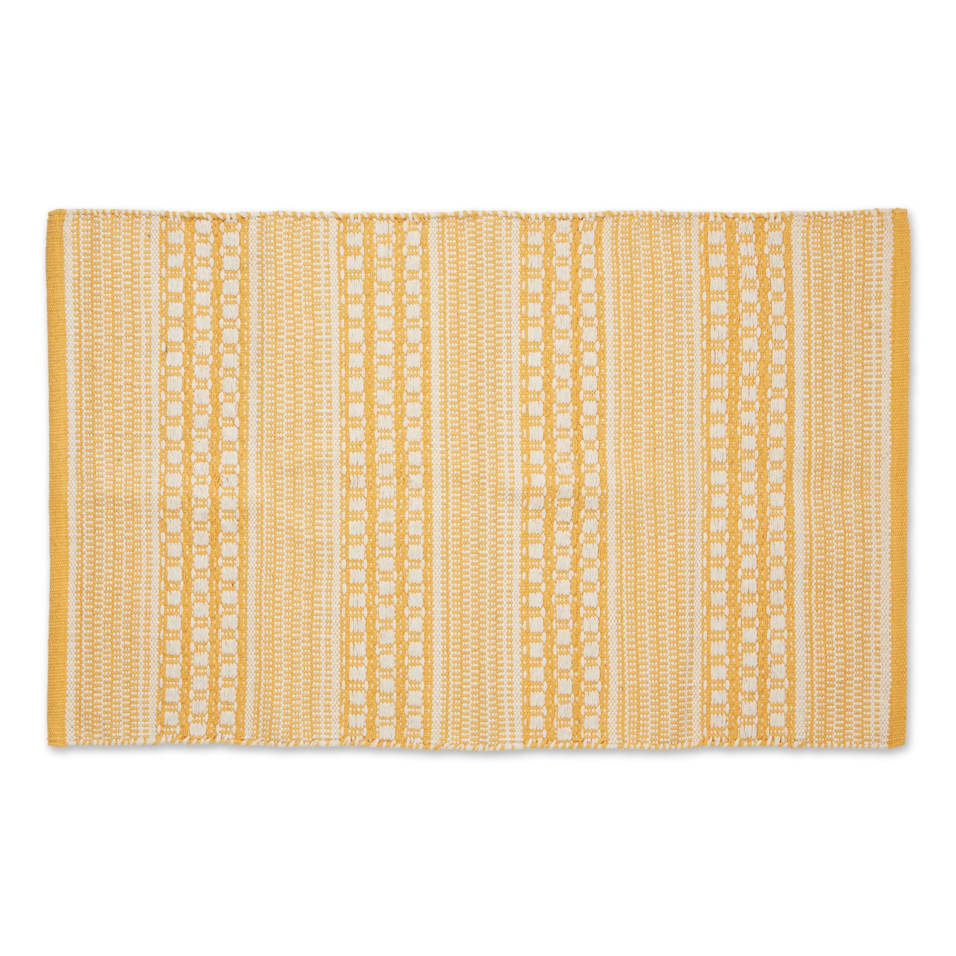 Design Imports Modern Dobby Stripe - Honey Gold - 2 X 3 Ft