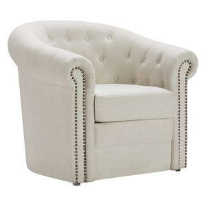 Westport Accent Barrel Chair Ivory Linen - Finch