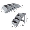 Pet Stairs - Home and Vehicle Nonslip Carpeted Dog Steps with 4-Step Design - For Puppies, Kittens, and Other Small Pets by PETMAKER (Gray) - 2 of 4