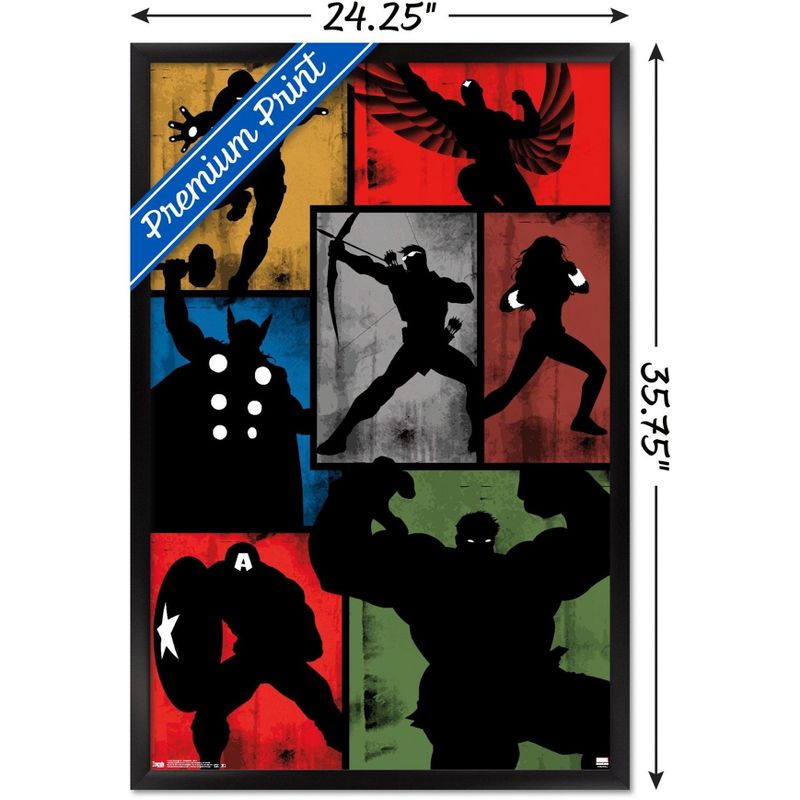 Trends International Marvel Comics - Avengers - Simplistic Grid Framed Wall Poster Prints, 3 of 7