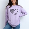 Simply Sage Market Grammy Heart Outline Garment Dyed Long Sleeve - 2 of 3