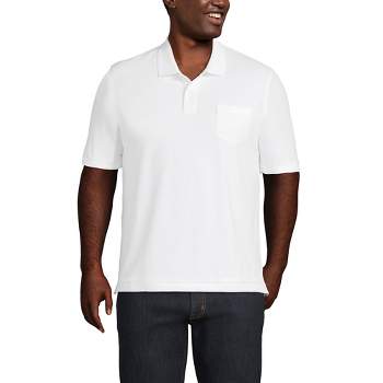 Lands' End Men's Short Sleeve Comfort First Solid Mesh Polo With Pocket