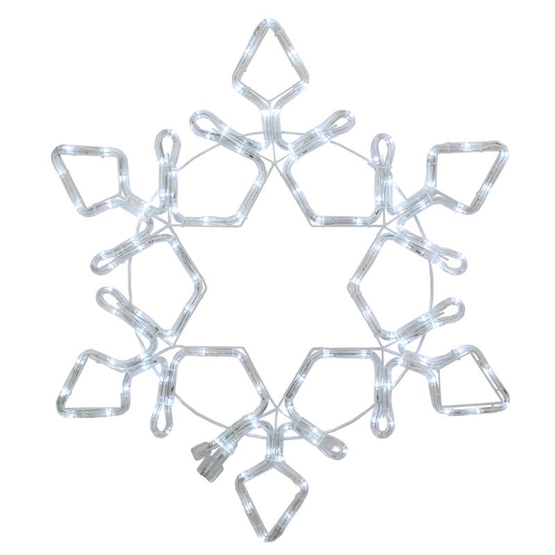 Northlight LED Rope Light Snowflake Commercial Christmas Decoration - White - 48', 2 of 4