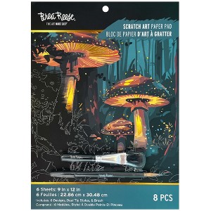 Brea Reese: Scratch Art Paper Pad - Magical Forest - 6 Designs, DIY Adult Craft - 1 of 4