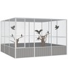 vidaXL Bird Cage Anthracite Galvanized Steel Large Bird Cage - Anthracite 43.7" x 42.1" x 83.3" - 3 of 4