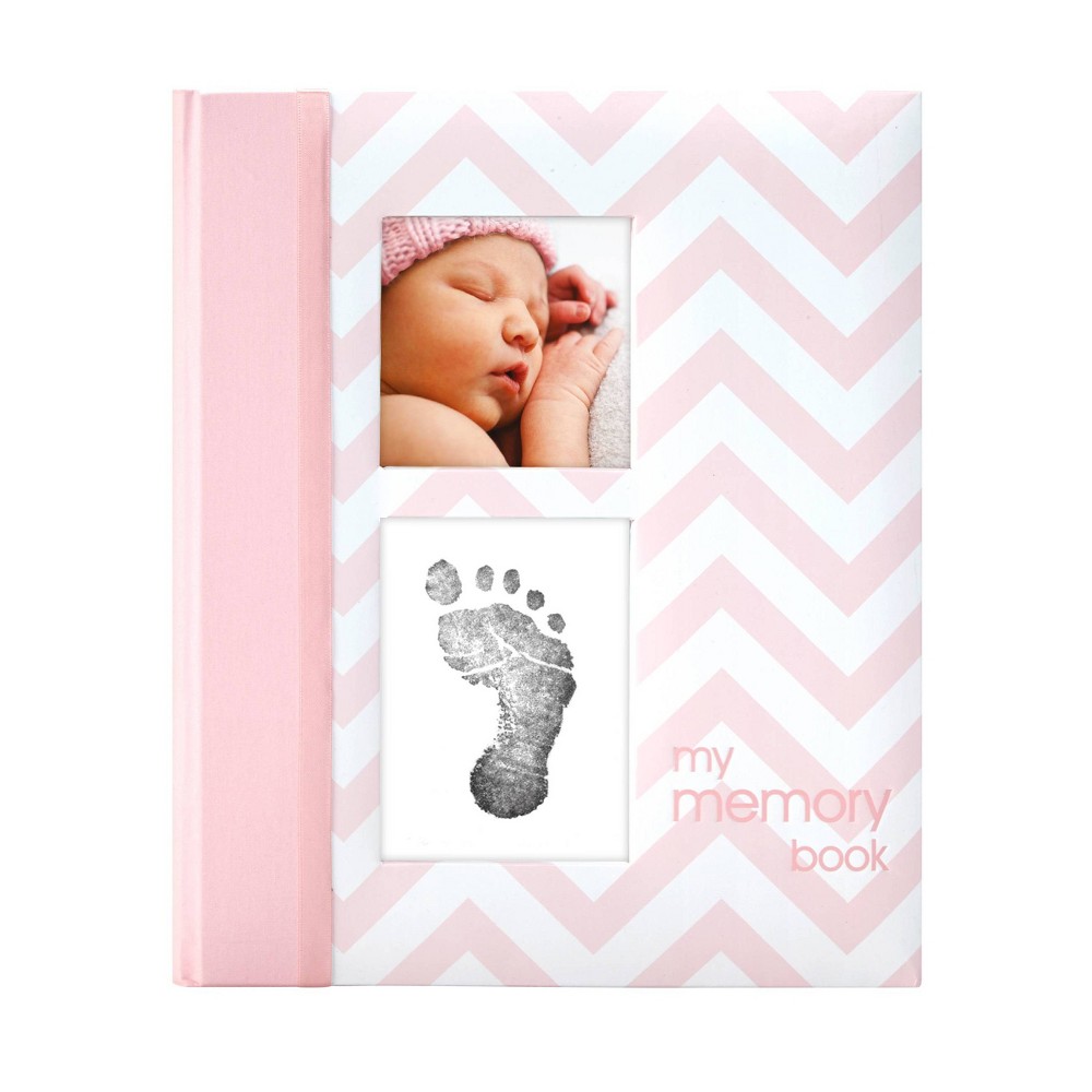 Pearhead Chevron Baby Book in Pink at Nordstrom