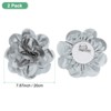 Unique Bargains Alloy Satin Fabric Big Rose Flower Dainty Brooches and Pins 2 Pcs - 3 of 4