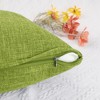 Unique Bargains Linen Solid Contemporary Indoor Outdoor Decorative Throw Pillow Cover 2 Pcs - 4 of 4