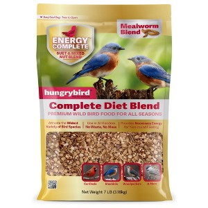 Hungrybird Energy Complete Diet, 7lb - All-Season Mealworm Suet & Mixed Nut Blend for Wild Birds - 1 of 1