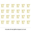 Big Dot of Happiness Gold Glitter 17 - No-Mess Real Gold Glitter Cut-Out Numbers - 17th Birthday Party Confetti - Set of 24 - 2 of 4