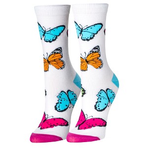 Crazy Socks, Cute Women's Animal Crew Socks, Fun Colorful Prints, Assorted - 1 of 4