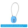 Unique Bargains Gym Toolbox Gate Case Small 3 Digit Padlock with Wire Rope - 4 of 4