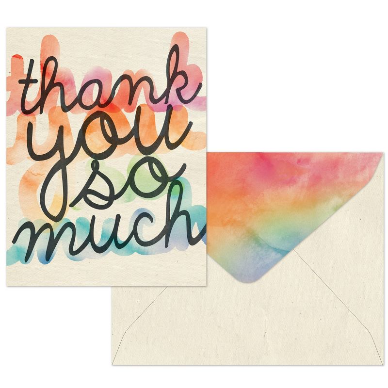 Green Inspired 10ct Rainbow Thank You Cards, 4 of 7