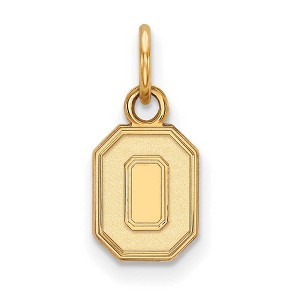 Black Bow Jewelry 14k Yellow Gold Plated Sterling Silver Ohio State Buckeyes NCAA Extra Small Pendant - 1 of 3
