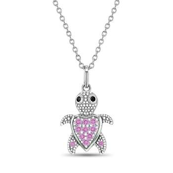 Girls' Adorable Turtle Sterling Silver Necklace - In Season Jewelry