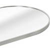 MAYEERTY 63x20 Inch Silver Metal Framed Pill Shaped Full Length Bathroom Mirror - 3 of 4