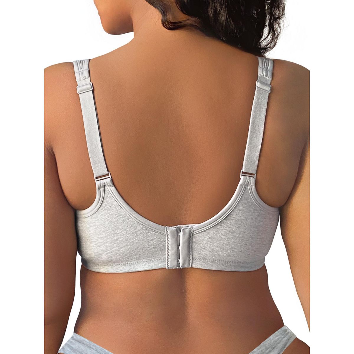 Fit For Me by Fruit of the Loom Womens Plus Size Beyond Soft Cotton Unlined Underwire Bra - thumbnail 6