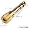 FosPower 6.35mm (1/4 inch) Male to 3.5mm (1/8 inch) Female AUX Audio Adapter, 24K Gold-Plated TRS 3.5mm Adapter, Stereo Audio Headphone Jack Adapter - 4 of 4