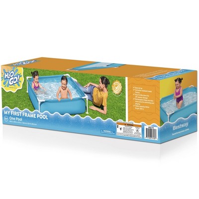 H2OGO! Blue Steel Frame Above Ground Pool 48" x 48" x 12"