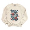 Simply Sage Market Distressed Land Of The Free Flowers Sweatshirt - 2 of 4