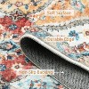 TackView Machine Washable Area Rug, Non-Slip Backing, Low Pile Faux Wool Accent Carpet, Vintage Rugs for Living Room, Bedroom - 2 of 4