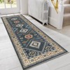 SEVOBAL 3pcs Washable Rugs Area Rugs for Living Room,Ultra Soft Retro Indoor Rugs for Bedroom,Non Slip Kitchen Rug Carpets, Blue, 20"*59"*0.5" - 2 of 4