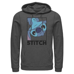 Mens Lilo & Stitch Peekaboo Stitch Portrait Lightweight Hoodie - 1 of 4