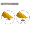 Vynxaria 39.37" Rectangular Clear Glass Coffee Table with Gold Metal Legs ¨C Modern Elegance - 3 of 4