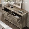 TackView 6 Drawer Wide Dresser Storage Organizer, Modern Wooden Chest of Drawers with Metal Handles for Hallway, Entryway, Home Office - 2 of 4