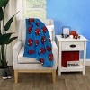 NoJo Marvel Spiderman Royal Blue and Red Super Soft Baby Blanket - 4 of 4
