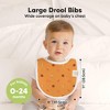 KeaBabies 8pk Organic Baby Bibs for Boy, Baby Drool Bib for Baby Boys and Girls, Newborn Teething Bibs - 2 of 4