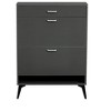 Angel Sar Shoe Cabinet with 2 Flip Drawers for Entryway, Free-Standing Shoe Storage Cabinet, Grey - 4 of 4