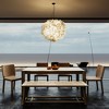 4 PCS Extendable Dining Table Set for 4~8, Farmhouse Dining Set with 2 Rattan Dining Chairs & Bench, Champagne/Walnut-ModernLuxe - 2 of 4