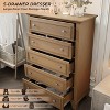 Brown 5 Drawer Dresser for Bedroom, 48" Tall Wood Dresser & Chests of Drawers with Deep Drawers, Modern Chest Organizer with Metal Handles - 4 of 4