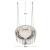Lazy Daze Owl Macrame Hammock Chair, Handmade Swing with Hardware for Indoor/Outdoor Use Small Size, (24" Wide) - 3 of 4