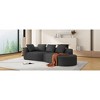116" Modern Curved Fully Assembled 2-Piece Sectional Sofa with High-Density Fully Compressed Sponge, Chaise Lounge - 4 of 4
