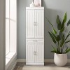 Stanton Pantry White - Crosley: 24-Inch Slim Modular Storage, 5 Shelves, 4 Doors - image 3 of 4