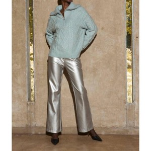 Women's Knit Front Zip Sweater - CRESCENT - 1 of 3