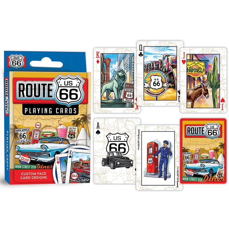 MasterPieces Officially Licensed Route 66 Playing Cards - 54 Card Deck for Adults, 4 of 6