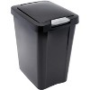 7.5 gallons black plastic touch-type trash can, suitable for offices, bedrooms and kitchens - 2 of 4